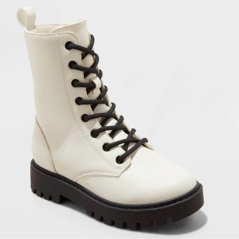 Art Class Khari Lace-Up Combat Boots Girls Size 1